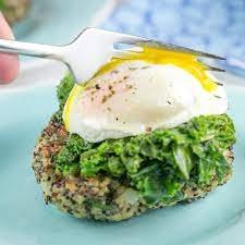 Quinoa Cakes and Poached Eggs