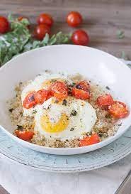 Roasted Tomatoes with Eggs and Quinoa
